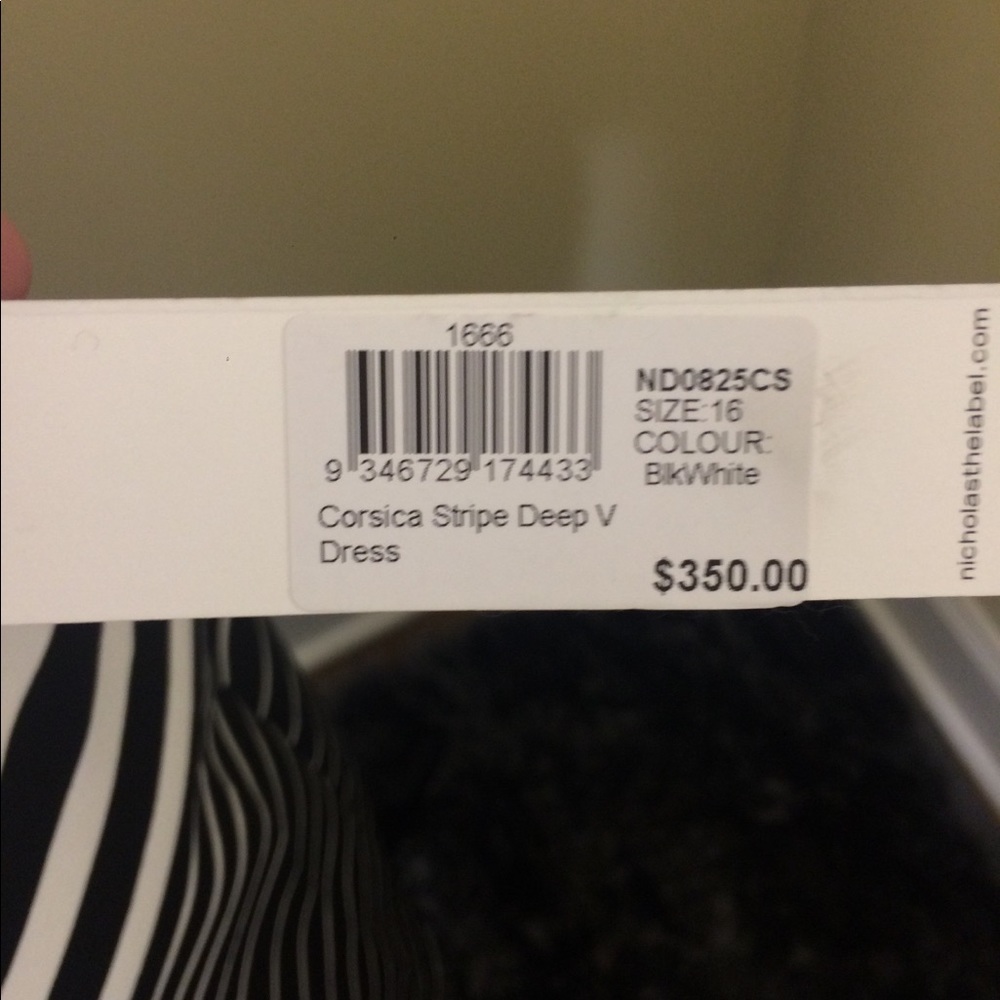 Nwt Nicholas Corsica Deep V Stripe Dress- Size 12 - image 6